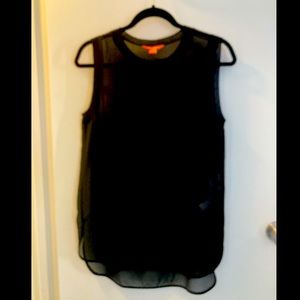 Sheer black tank top